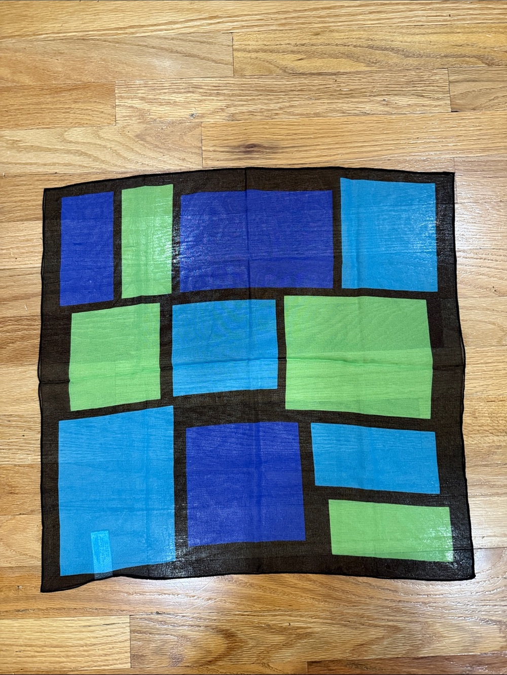 Vintage Color Block Italian Scarf